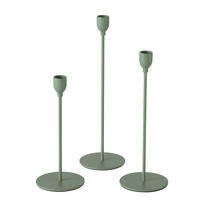 KERZENSTÄNDER Metall Malte - Salbeigrün, Metall (10/33/10cm) - Boltze Home