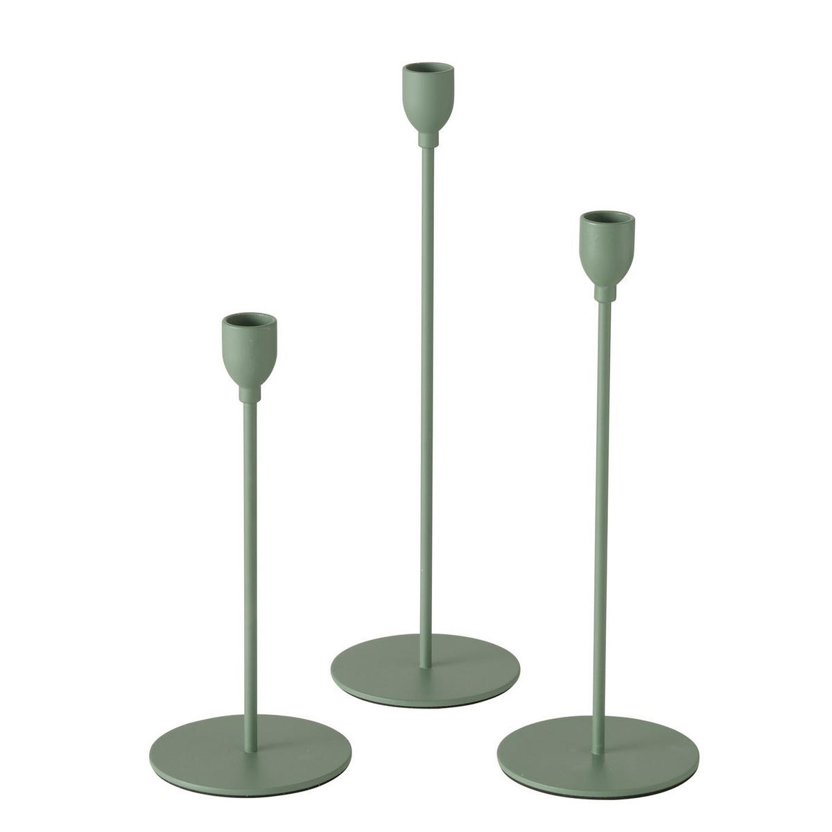 KERZENSTÄNDER Metall Malte - Salbeigrün, Metall (10/33/10cm) - Boltze Home