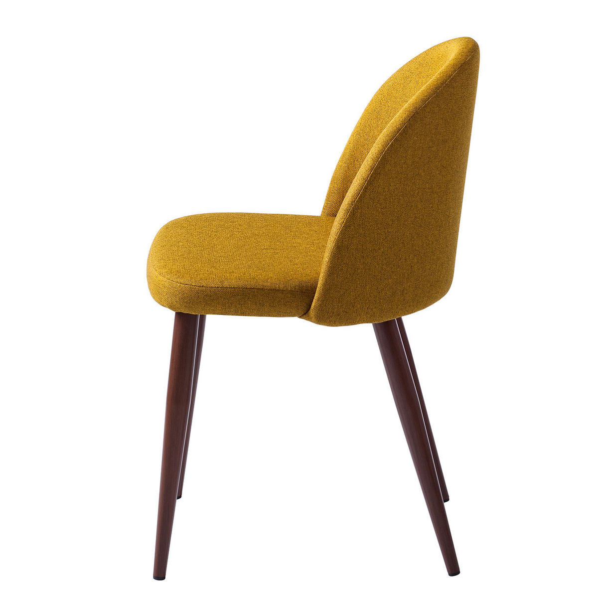 POLSTERSTUHL - Webstoff / Metall, 2er-Set - Gelb, Textil (49/79/52cm) - home24