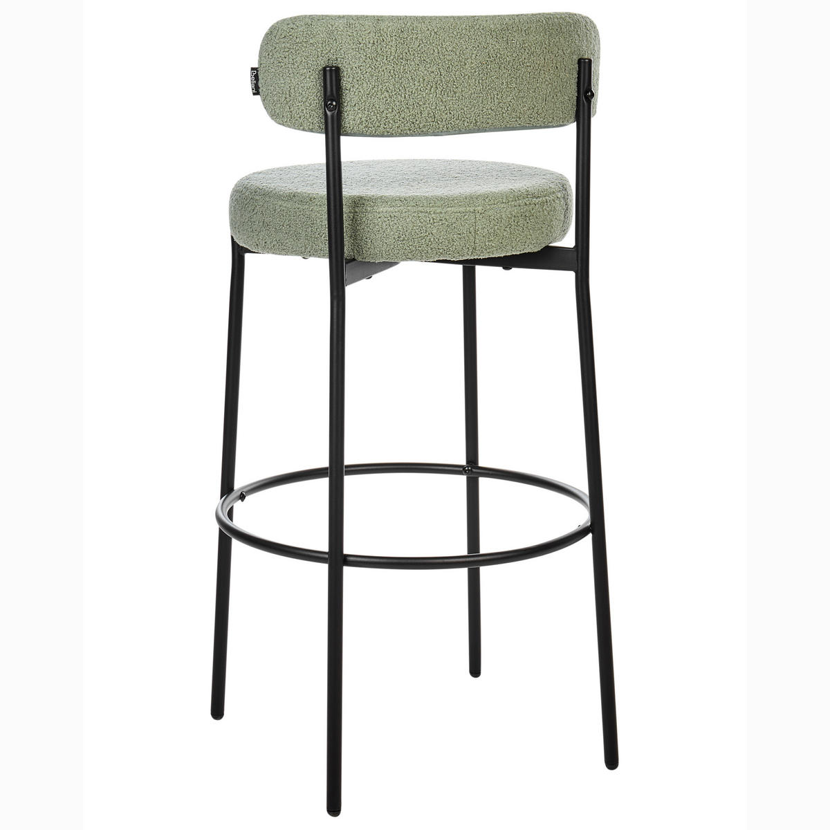 BARSTÜHLEN 2er-Set Bouclé Hellgrün Allison - Grün, Textil (50/97/50cm) - Beliani