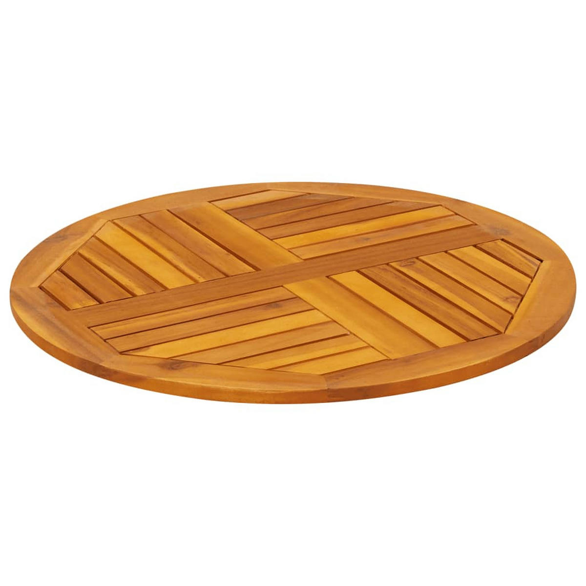 TISCHPLATTE Ø70/2 Cm Rund Massivholz Akazie - Braun, Holz (70/70/2cm) - vidaXL
