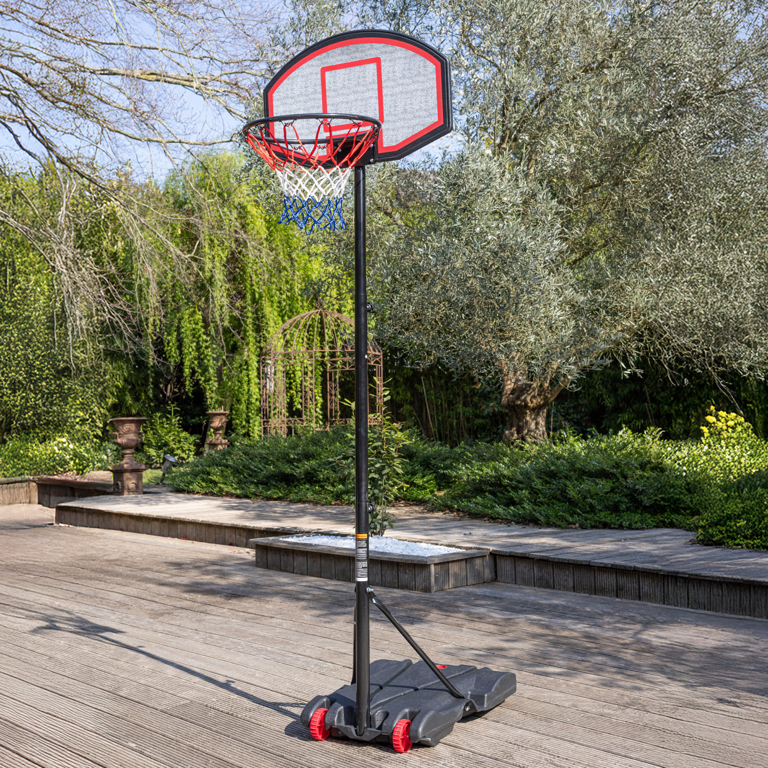 BASKETBALLKORB 165 bis 205cm - Schwarz, Kunststoff (71/205/75cm) - Happy Garden
