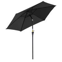SONNENSCHIRM DE-11491 Ø260/235 cm Schwarz - Schwarz, Metall (260/260cm) - ComfortXL