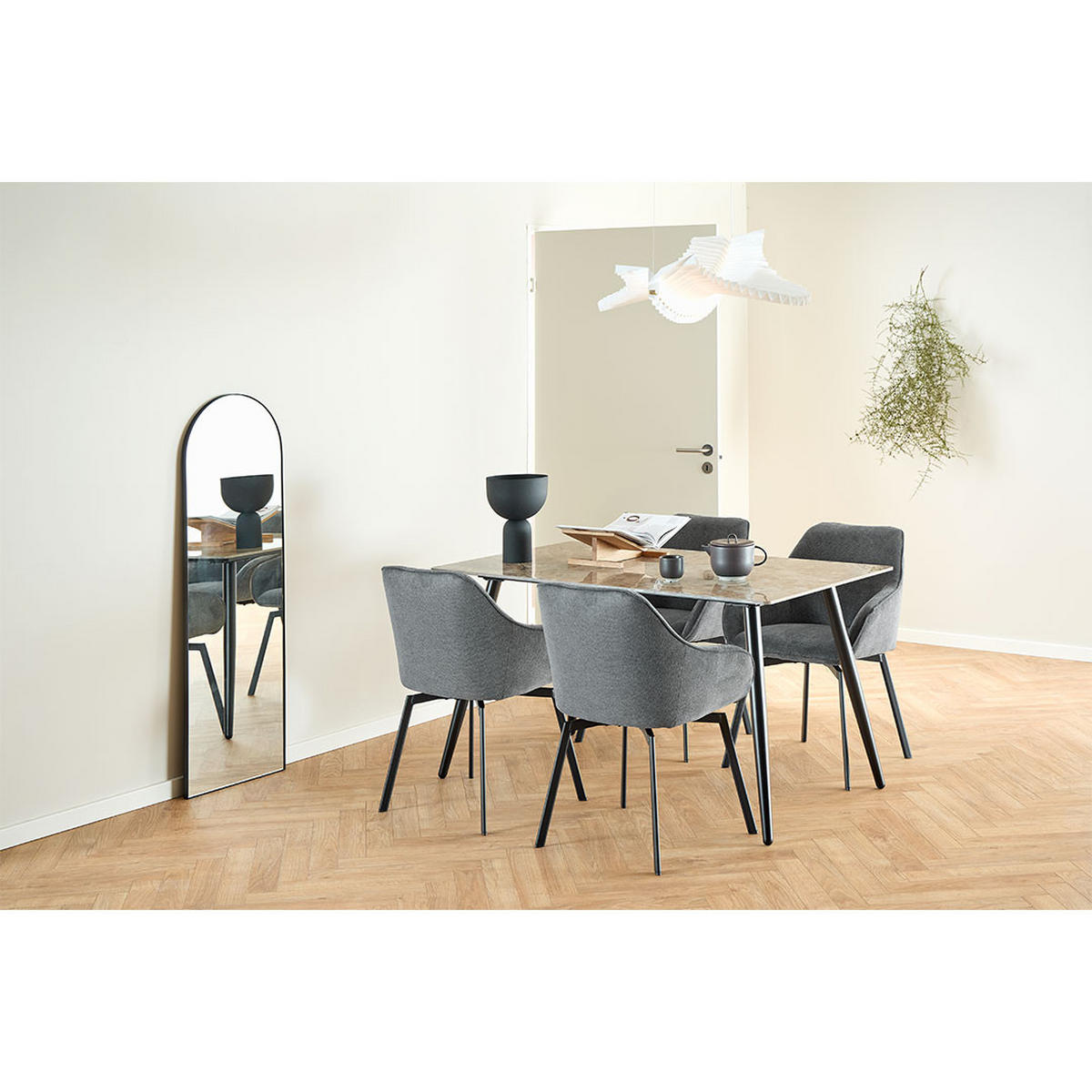 ESSTISCH, Wicklow, Braun, Metall / Keramik, 140 x 80 x 75 cm - Braun, Metall (80/140/75cm) - ebuy24