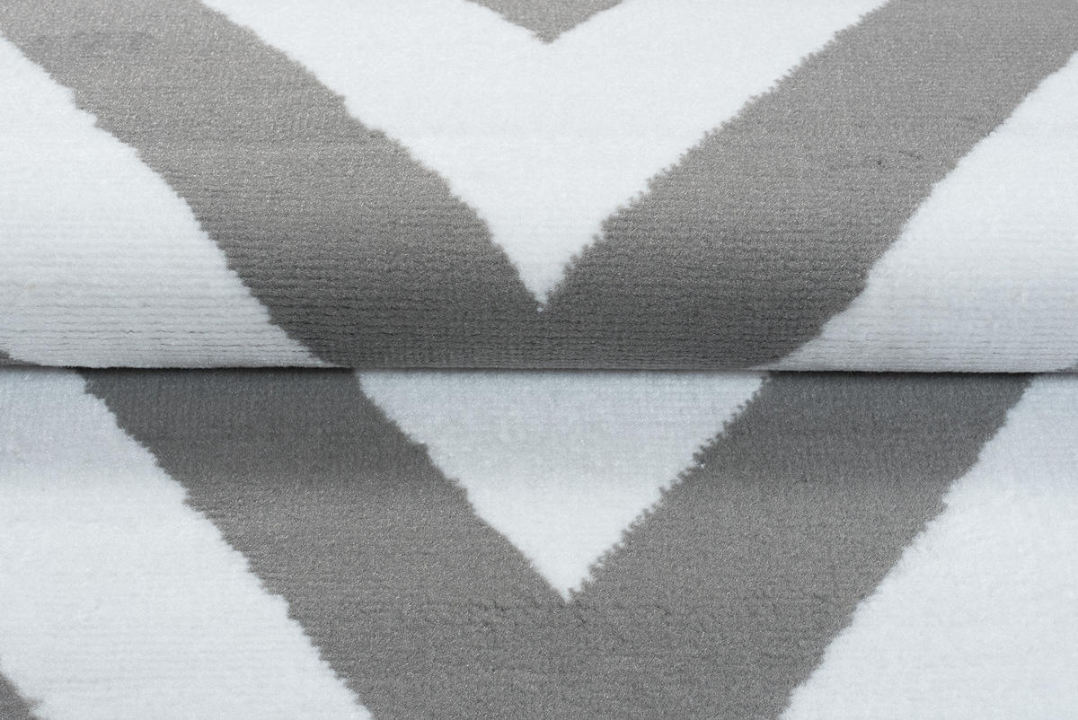 TEPPICH LUXURY Grau Geometrisch Streifen 300/400 cm - Grau, Textil (300/400cm) - Tapiso