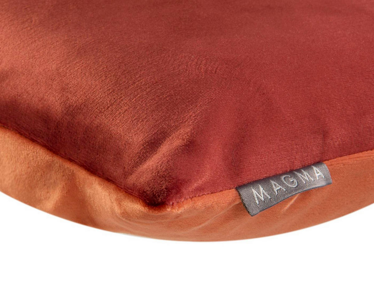 KISSENHÜLLE Samt Uni - Rotbraun, Textil (40/40cm) - Magma Heimtexx
