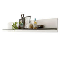 KÜCHENREGAL weiß Pinie, anthrazit Landhaus, Küche Wandregal 160 x 30 cm - Anthrazit/Weiß, Holzwerkstoff (160/30/22cm) - Furn.Design