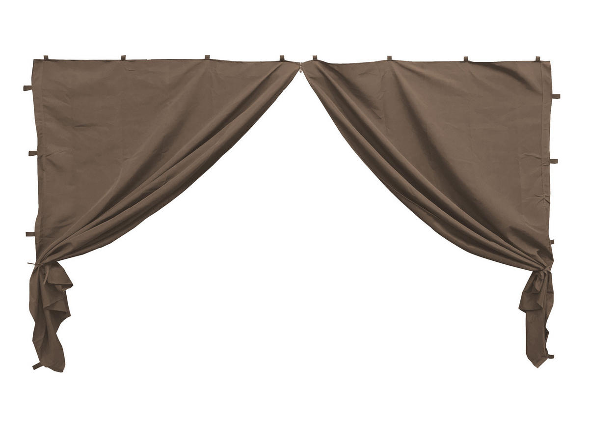 2 Seitenteile mit RV für Pavillon 3x4m - Taupe, Textil (250/190/350cm) - QUICK STAR
