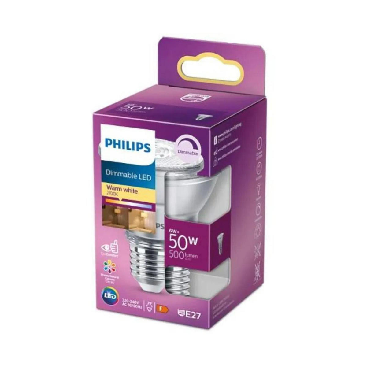 LEUCHTMITTEL Set Silber - Silberfarben, Glas (6.8/8.7cm) - Philips
