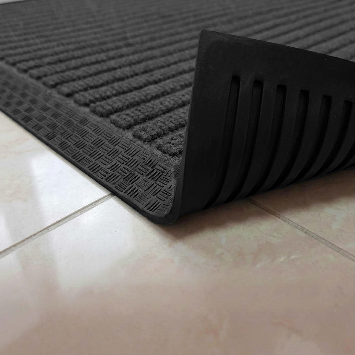 ROHOŽ - čierna, plast (60/40cm) - Relaxdays