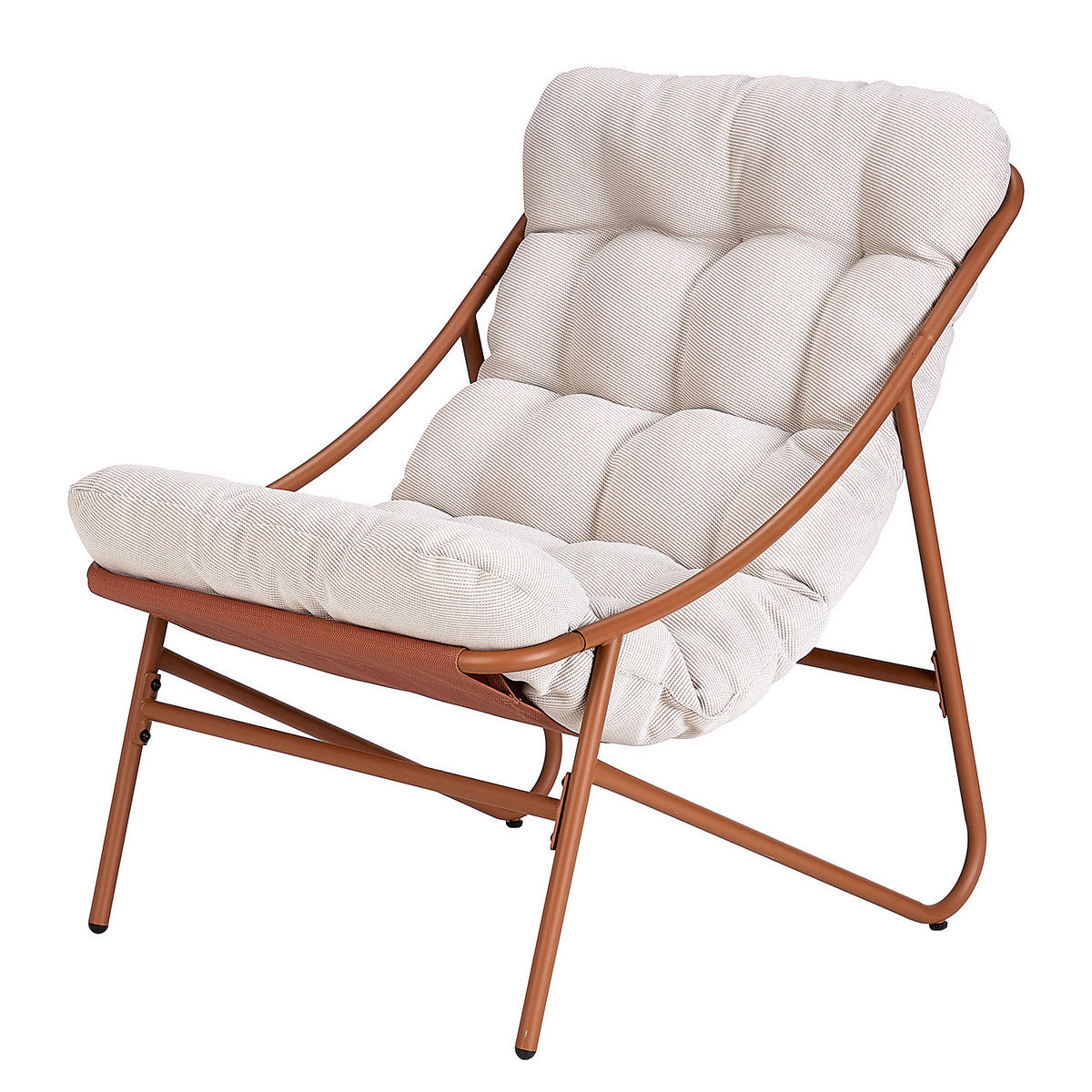 SESSEL Cozy Town mit Kissen - Stahl/PVC/Polyester - Grün - Hellbraun, Kunststoff/Metall (85/95/66cm) - Butlers