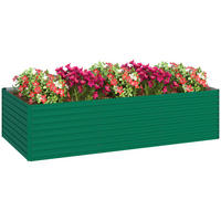 HOCHBEET DE-12220 e/tra tief 240/120/60 cm mit offenem Boden Grün - Grün, Metall (240/60/120cm) - ComfortXL