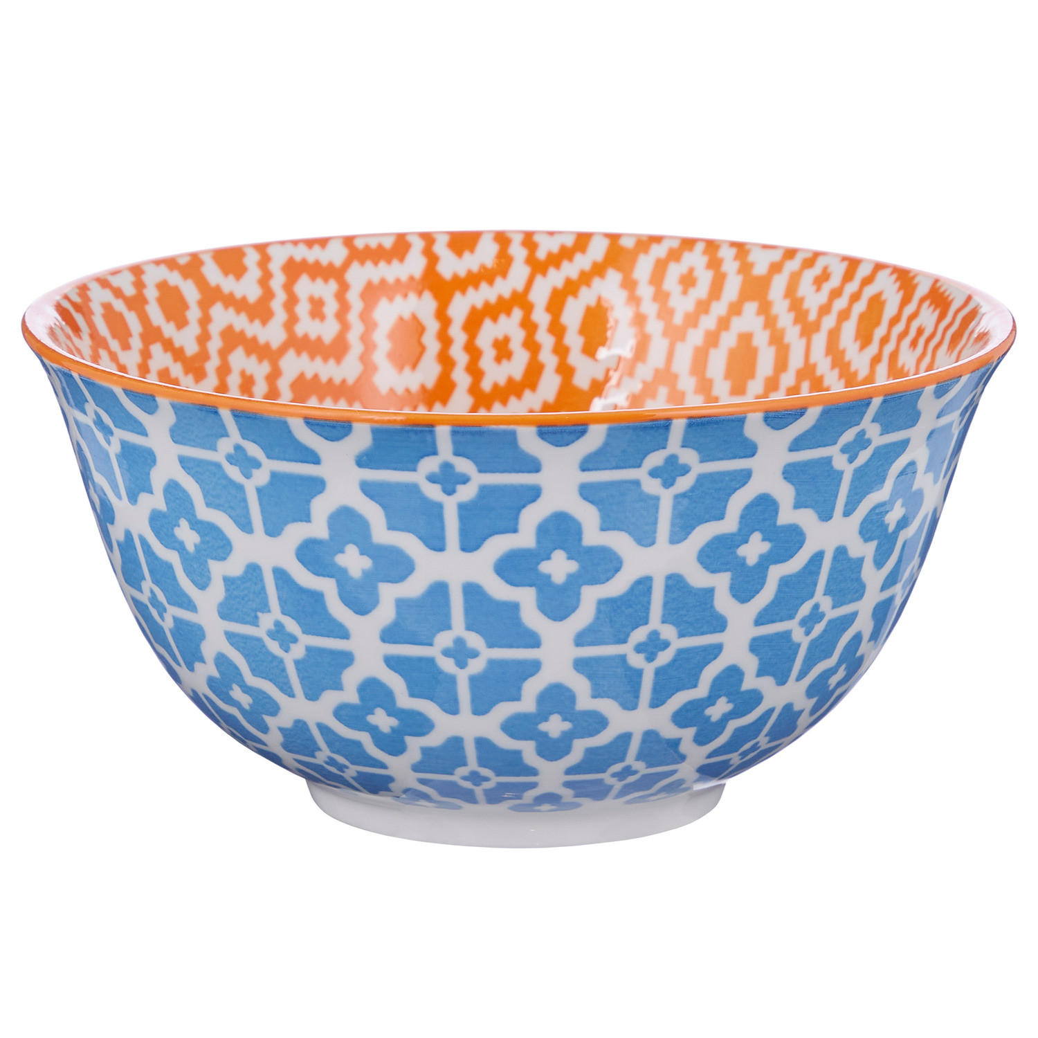 SCHALE (6er Set) Ornaments - Blau/Gelb, Keramik (14/14/7cm) - BUTLERS