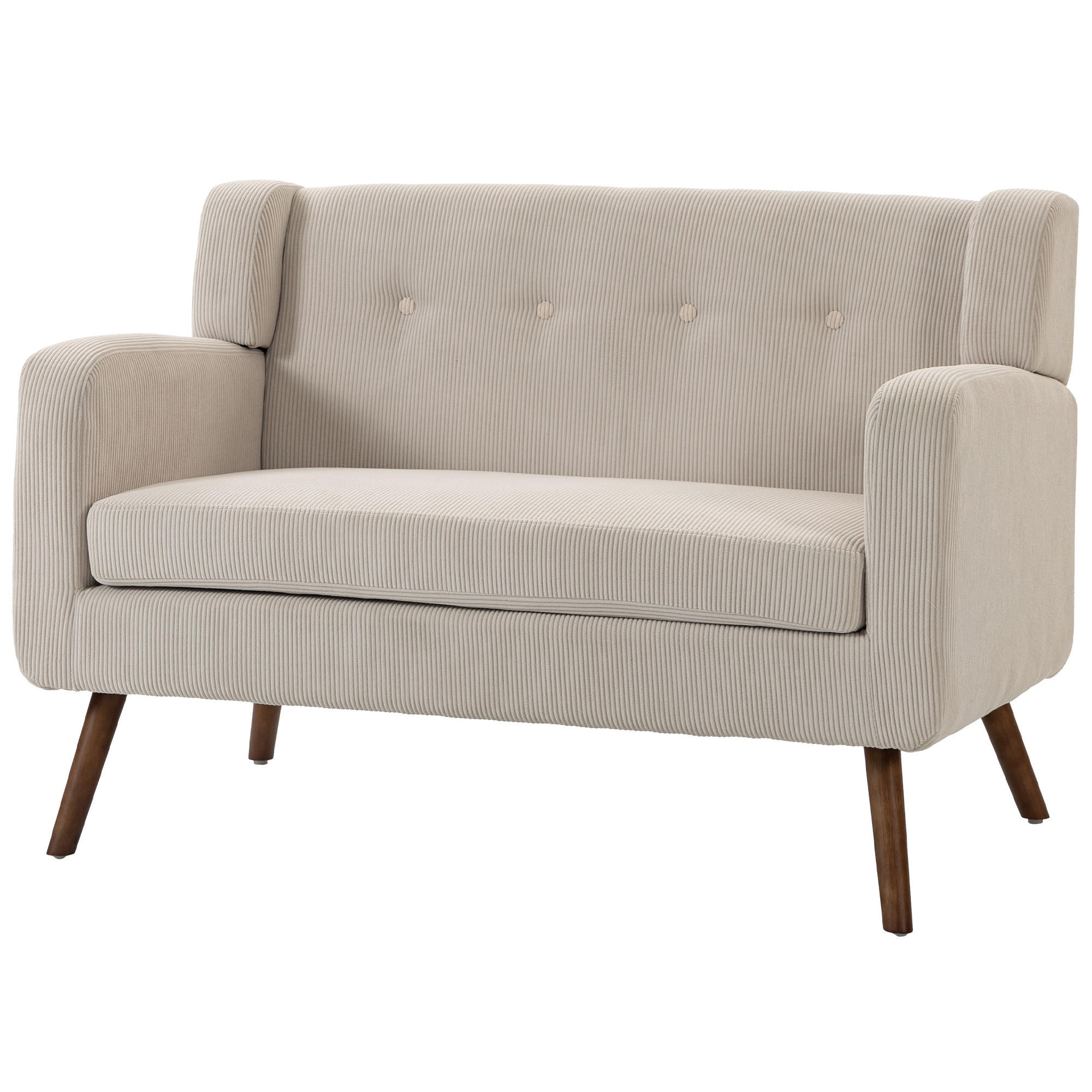 Homcom 2-Sitzer-Sofa Beige 72x80x118 cm