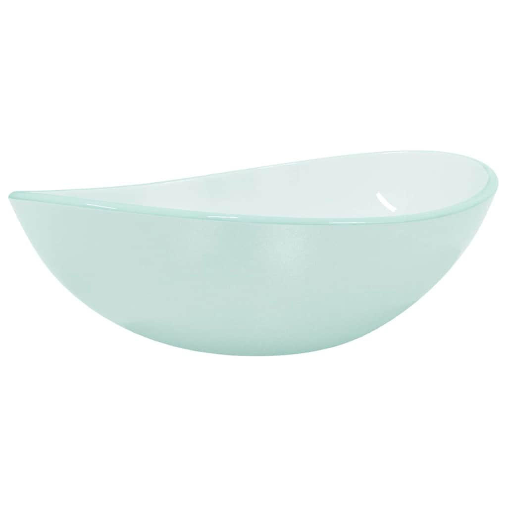 WASCHBECKEN Laycock 54.5/35/15.5 cm - Creme, Glas (54.5/15.5/35cm) - Nettlife