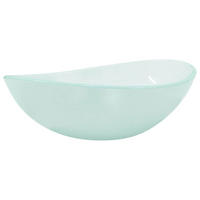 WASCHBECKEN Laycock 54.5/35/15.5 cm - Creme, Glas (54.5/15.5/35cm) - Nettlife