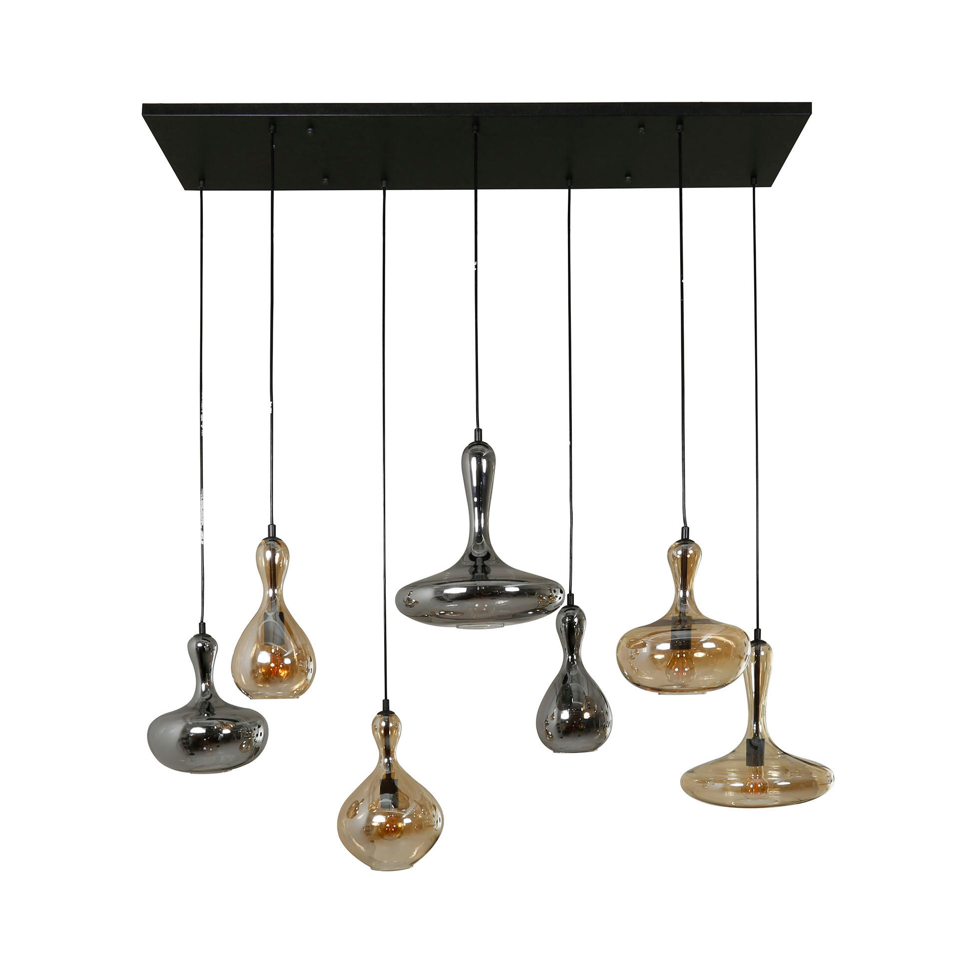 HÄNGELEUCHTE Karaffe Schwarz 50/145/150 cm - Schwarz, Metall (50/145/150cm) - Hoyz Collection