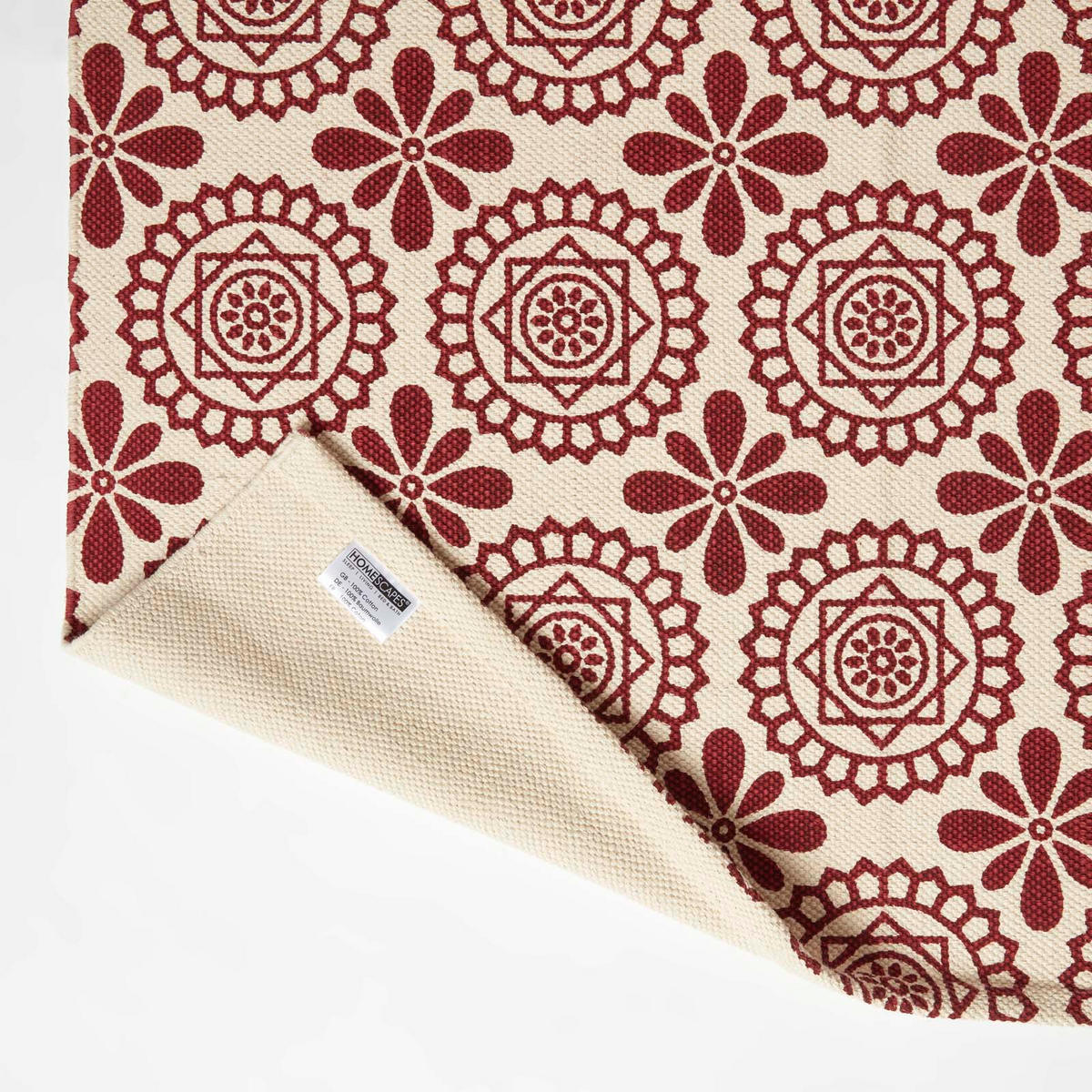 BAUMWOLLTEPPICH Cassia gemustert 160/230 cm - Rot, Textil (160/230cm) - Homescapes