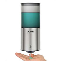 AUTOMATISCHER Seifenspender Wandmontage 400ml Edelstahl Gebürstetes Mattsilber - Silberfarben, Metall (8/19/8.5cm)