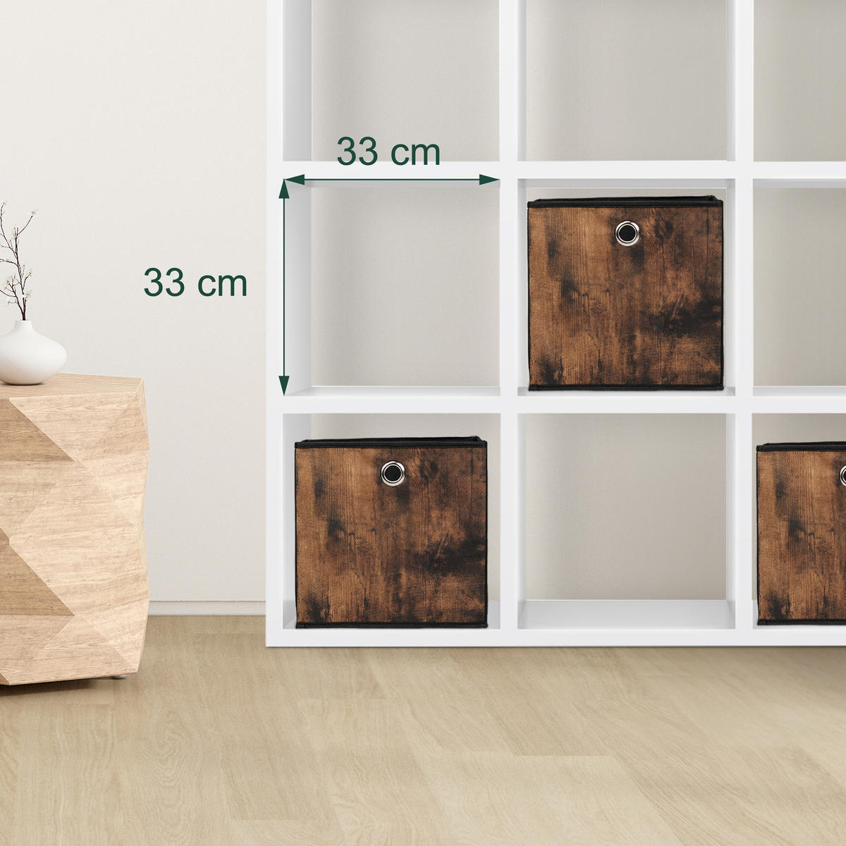 6XAUFBEWAHRUNGSBOX - Schwarz, Wellpappe/Kunststoff (30/30/30cm) - Relaxdays