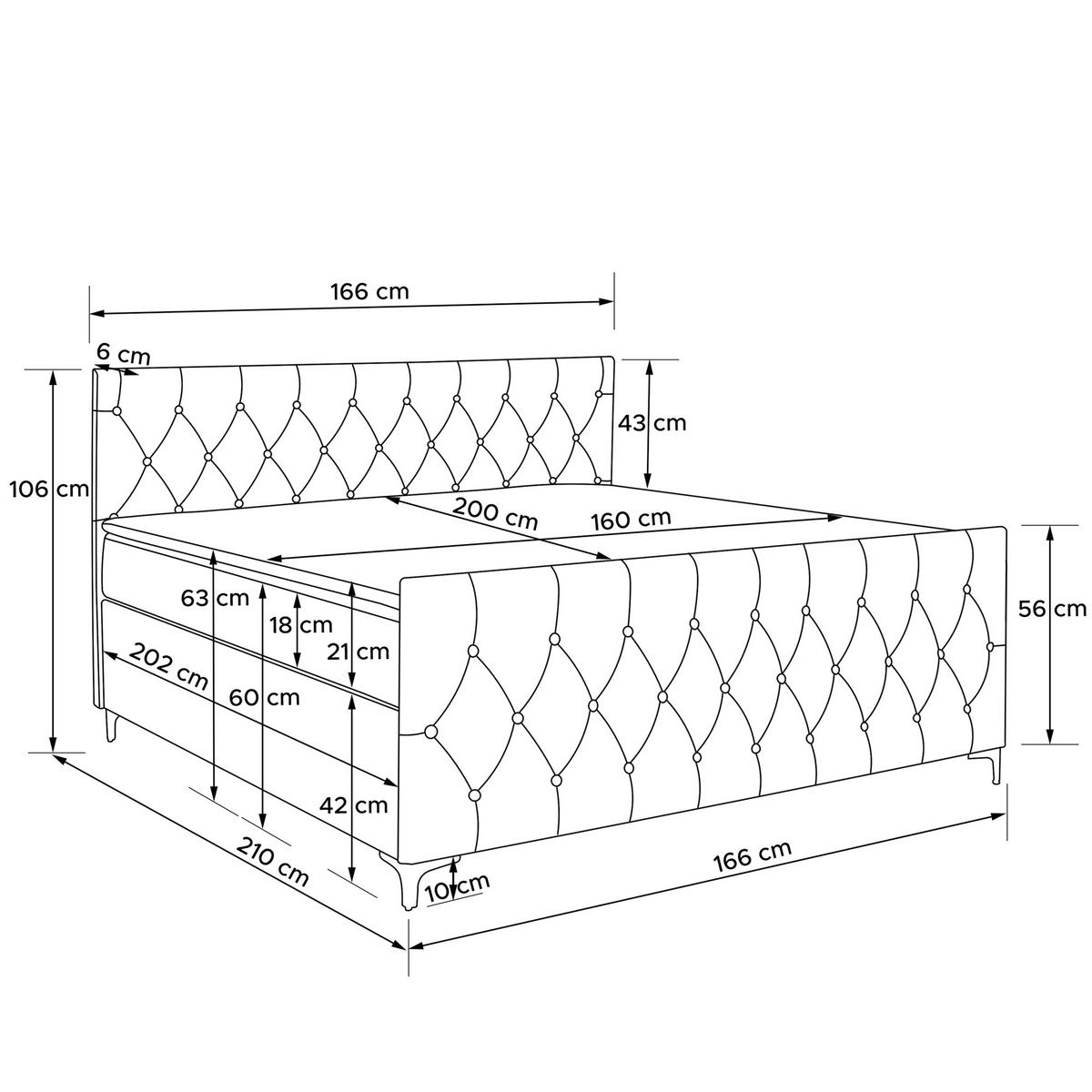 POLSTERBETT ARDEA, Gelb - Gelb/Schwarz, Holz/Holzwerkstoff (160/200cm) - KONSIMO®