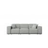 GARTENSOFA MALIBU 3 Sitzer Stoff Odyssey Hellgrau - Hellgrau, Holz (245/73/88cm) - Kaiser Möbel