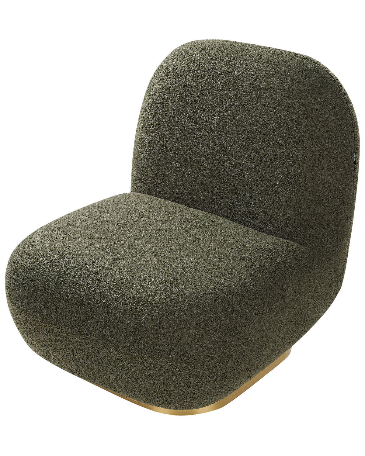 SESSEL Bouclé dunkelgrün/gold Lovlisa - Goldfarben/Grün, Textil (62/76/70cm) - Beliani