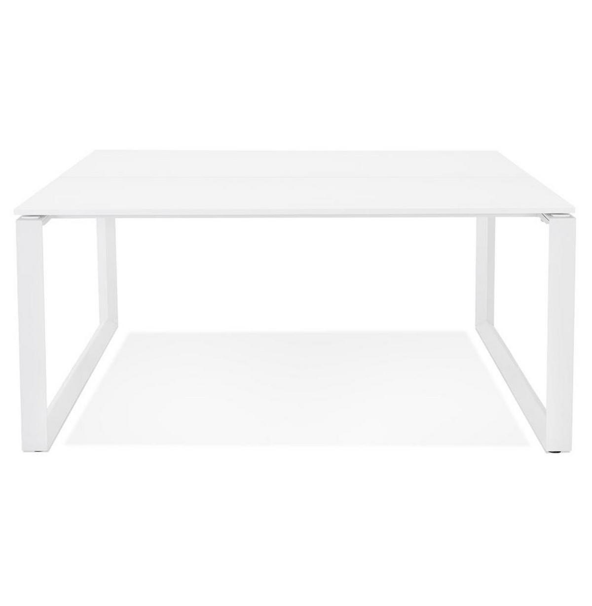 SCHREIBTISCH Quadratisch Groß Für Homeoffice XERAL, Weiß 140x140x74 cm - Weiß, Holzwerkstoff/Metall (140/140/74cm) - KADIMA DESIGN