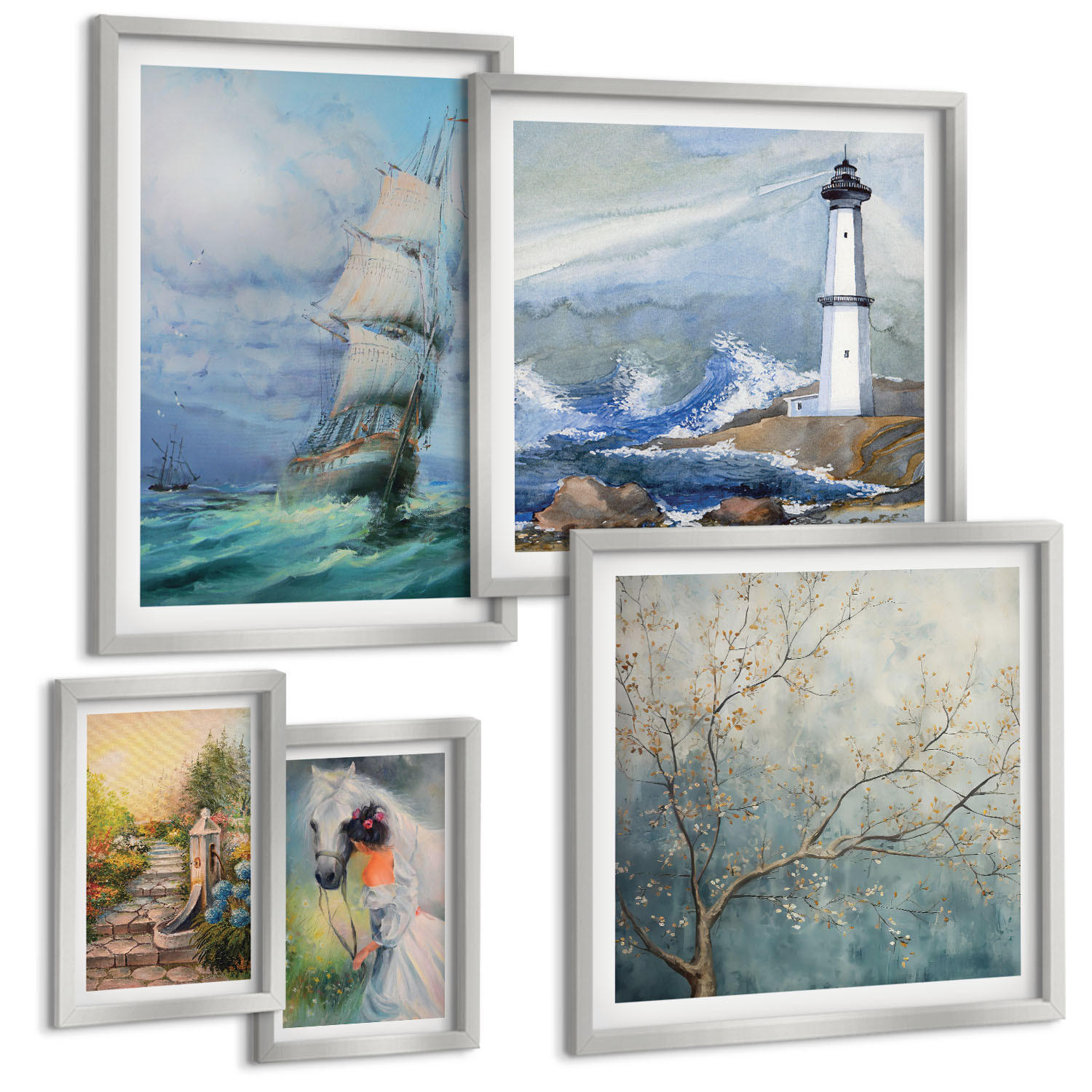 Tulup Bilder Silber 40x60 cm