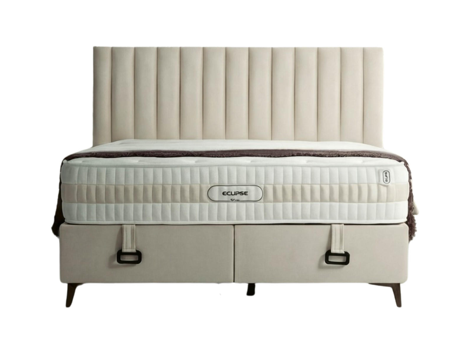 POLSTERBETTSET Eclipse 160x200 Creme - Creme, Textil/Metall (160/200cm) - Villa Möbel