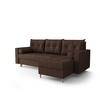 ECKSOFA SKANDI Cosmic 800 Rechts mit Schlaffunktion - Braun, Textil (230/145cm) - Bedante