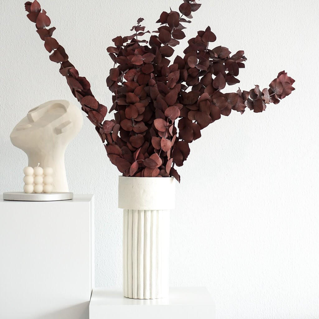 KONSERVIERTER Eukalyptus Cinerea - Ein Hauch von Natur, der bleibt! - rot / 60 cm - Rot, Naturmaterialien (60cm) - Lykke & You