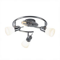 LED DECKENLEUCHTE Stahl Silber - Silberfarben, Glas (38/38/16cm) - Esto