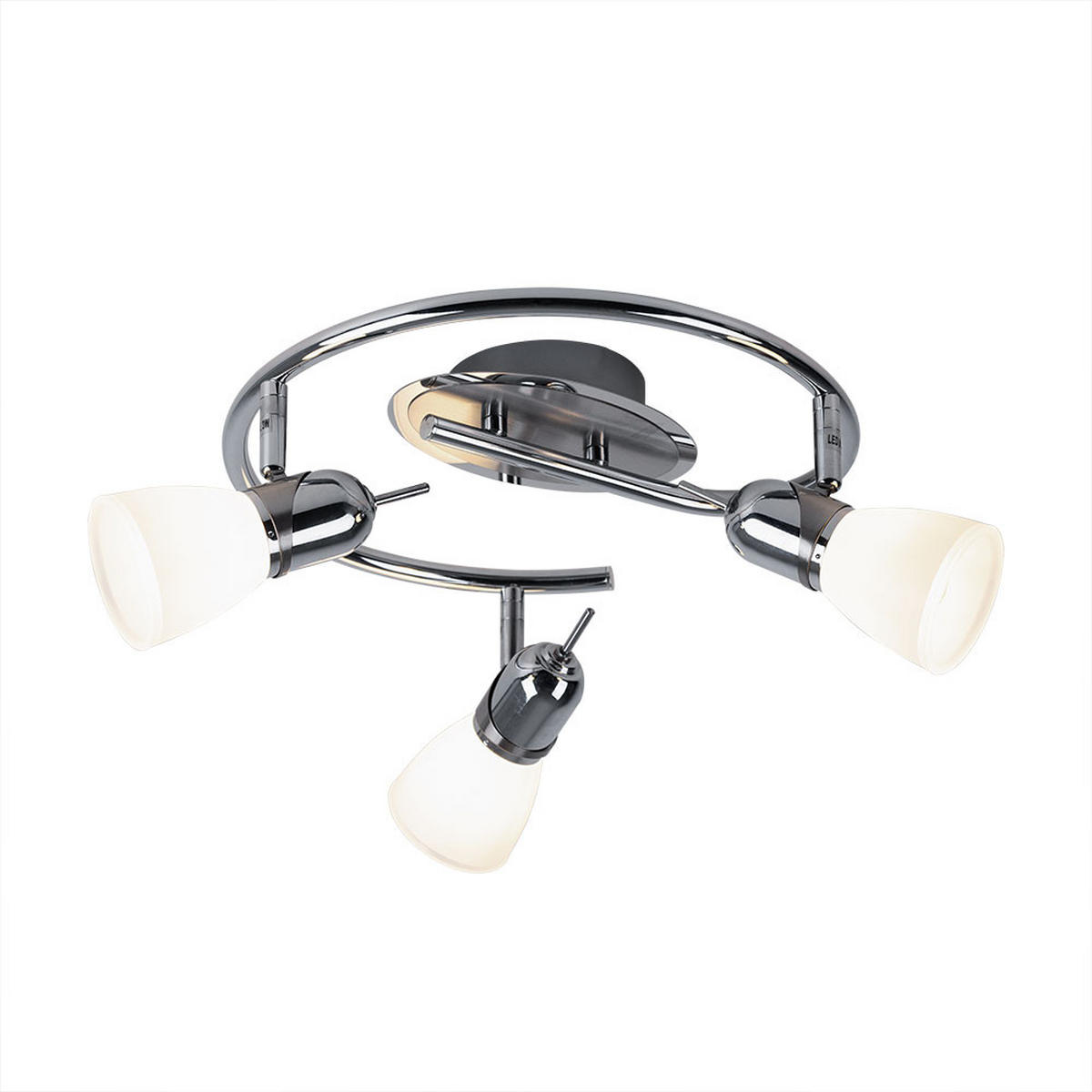 LED DECKENLEUCHTE Stahl Silber - Silberfarben, Glas (38/38/16cm) - Esto