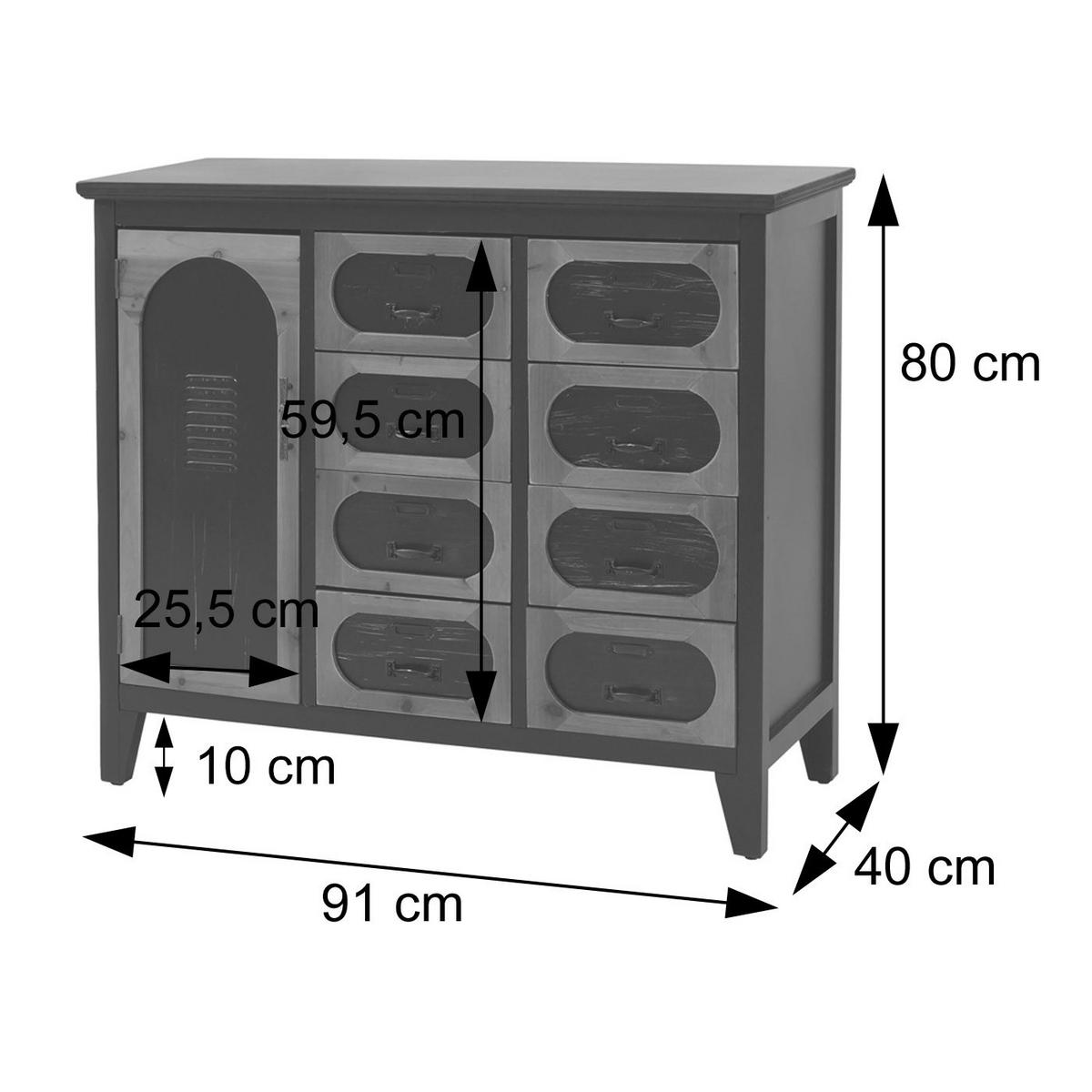 LÉKÁRNICKÁ KOMODA Hnědá - hnědá, dřevo (91/80/40cm) - MCW