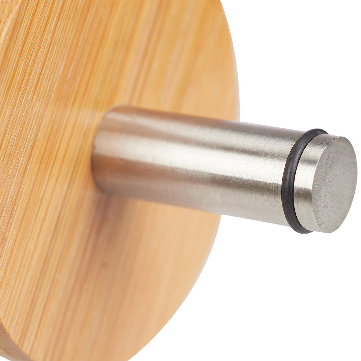 HANDTUCHHAKEN - Hellbraun, Holz/Metall (6/6/4.5cm) - Relaxdays