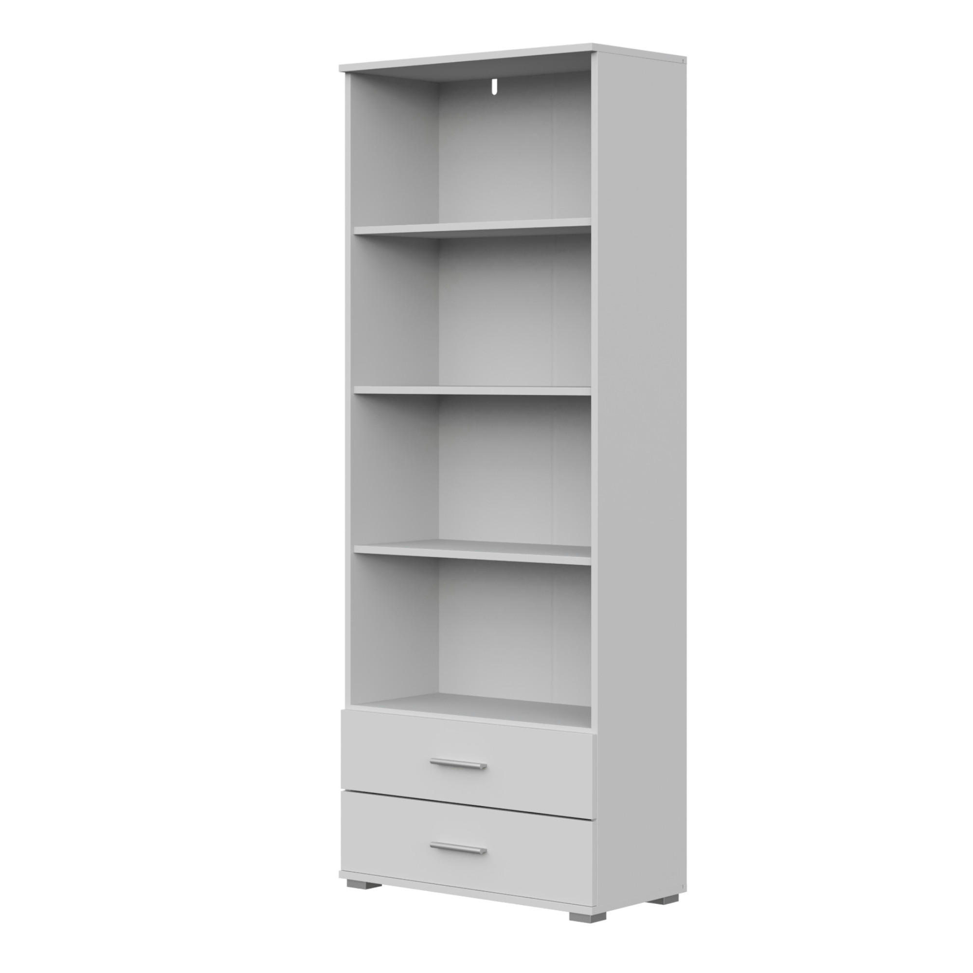 Komodee Bücherregal Weiß 69x180x34 cm
