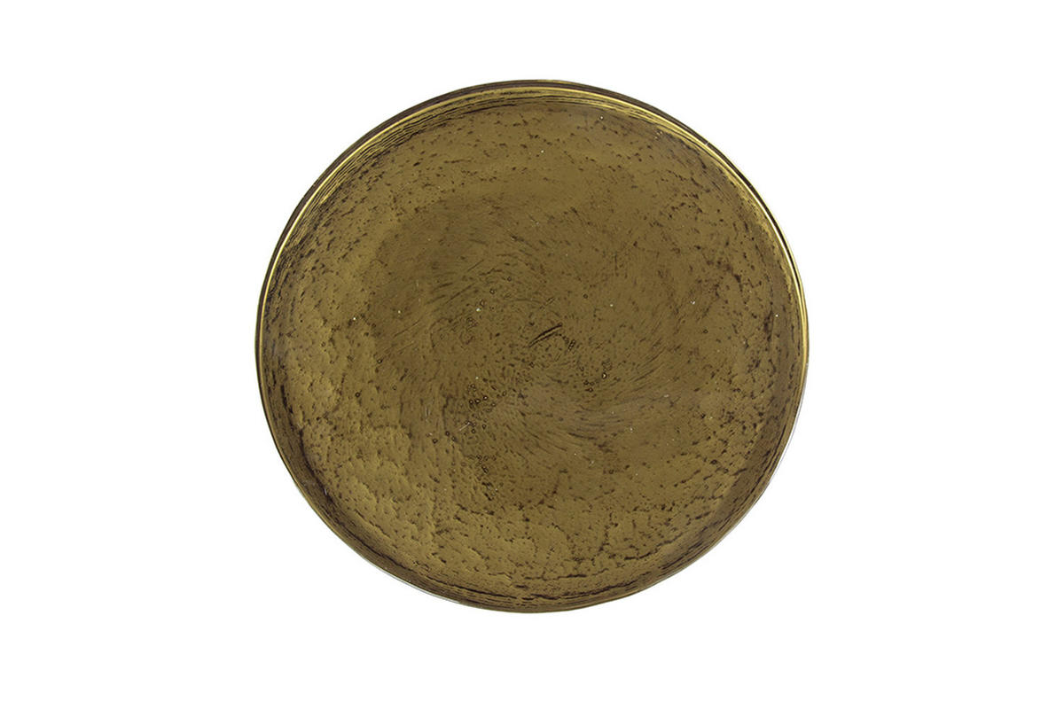 BEISTELLTISCH MOKKA Gold Glas - Goldfarben, Glas/Metall (30/30/45cm) - KAWOLA