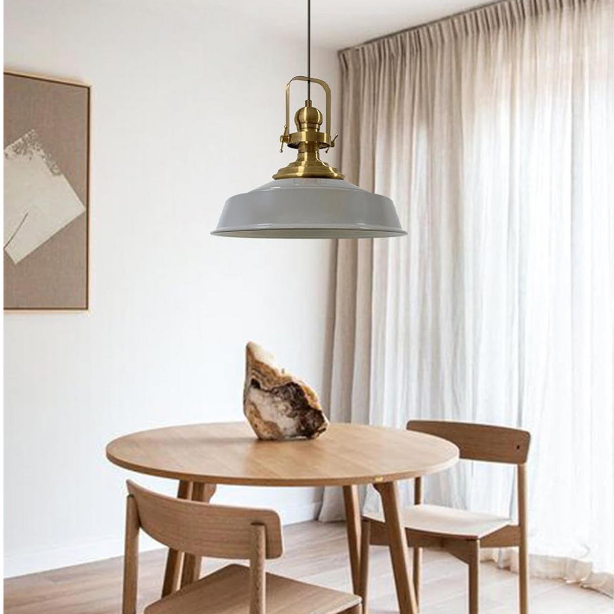 PENDELLEUCHTE Asletl 41/38 cm - Grau, Metall (38/41/160cm) - Bamyum