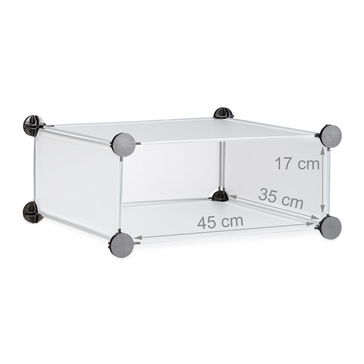 SCHUHSCHRANK - Transparent, Kunststoff/Metall (94/108/37cm) - Relaxdays