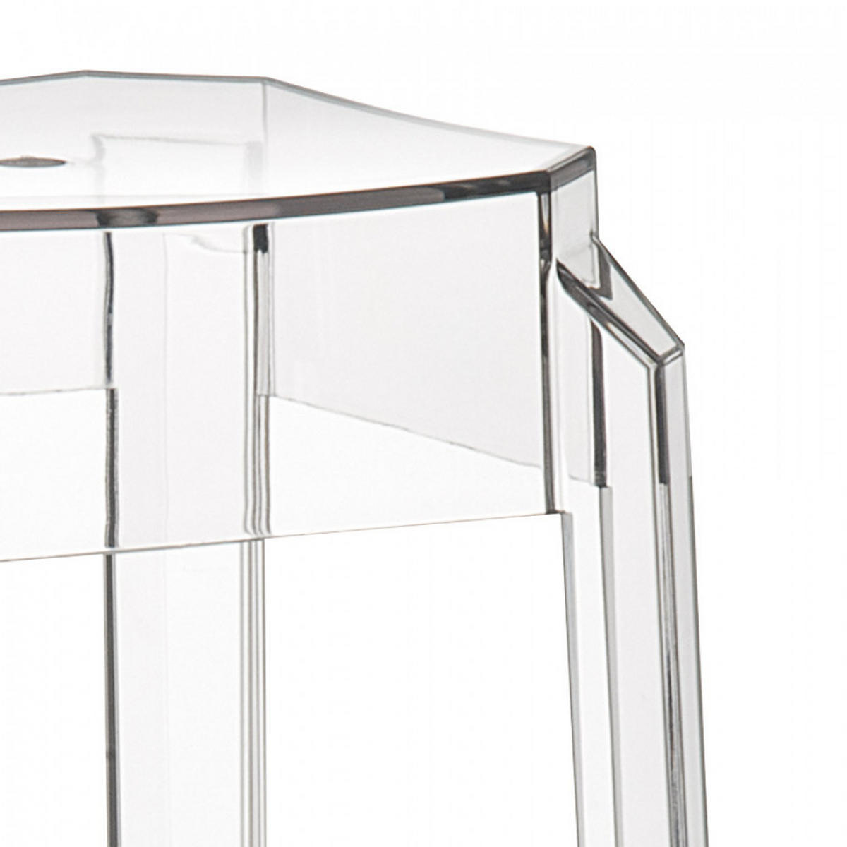 BARHOCKER transparent 36x75x36cm - Transparent, Kunststoff (36/75/36cm) - AlterEgo