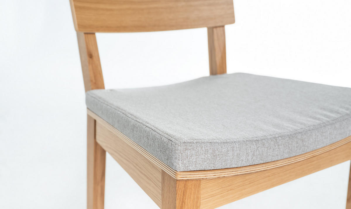 POLSTERSTUHL Eiche massiv - Eichefarben, Holz (43/86/50cm) - Vox Möbel