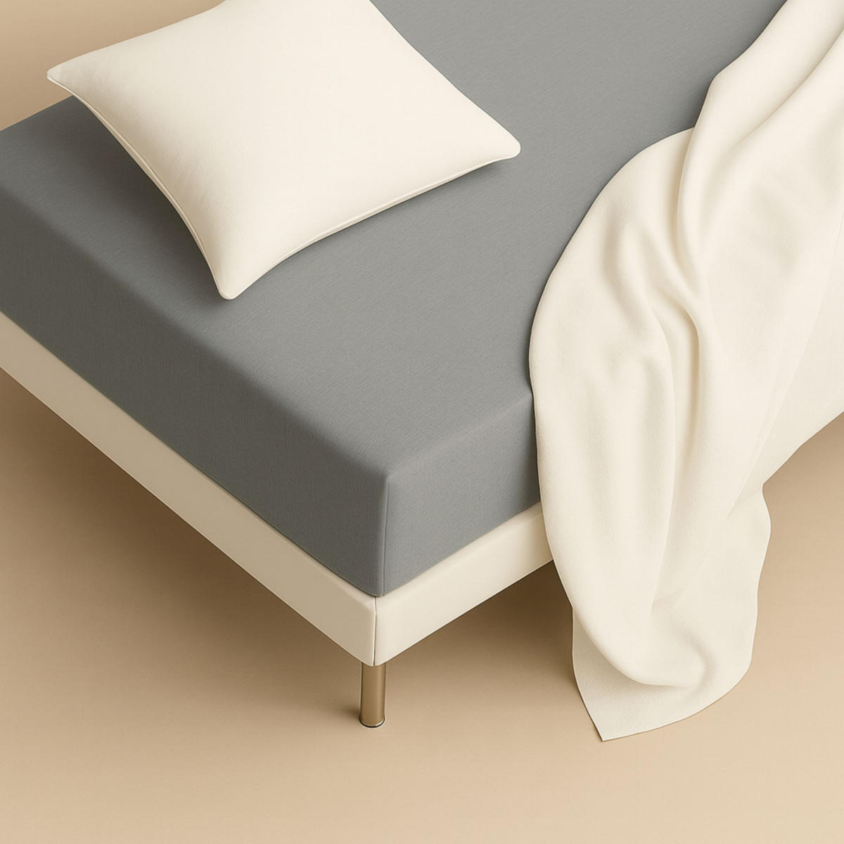 SPANNBETTLAKEN FLAT - Weiß, Textil (90/200cm) - Schöner Wohnen