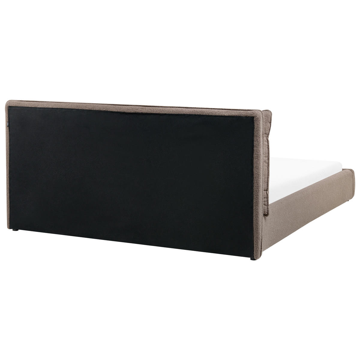 BETT mit Lattenrost 180/200 cm Braun Bajonna - Schwarz/Braun, Textil (180/200cm) - Beliani