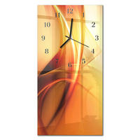 WANDUHR 60x30 cm - Nacht - Orange, Glas (30/60/0.4cm) - TULUP