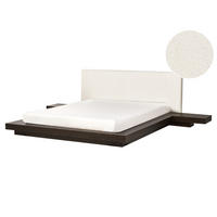 BETT mit Lattenrost 160/200 cm MDF-Platte Dunkelbraun Zen - Dunkelbraun, Holz (160/200cm) - Beliani