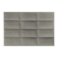 WANDPANEEL Bettkopfteil - Samt - 180 cm - Taupe - BONTE - Braun, Textil (180/120/5cm) - Pascal Morabito