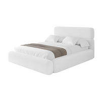 POLSTERBETT mit Bettkasten und Lattenrost, Bett mit Matratze H3/H4 - ENORA 120x200 Weiß - Weiß, Holzwerkstoff/Textil (120/200cm) - ALTDECOR
