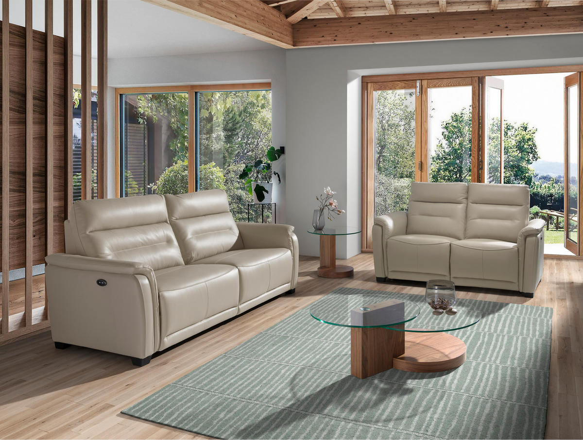 COUCHTISCH Runder Glas , Walnuss 120/80/38 cm - Transparent/Nussbaumfarben, Glas/Holz (80/120/38cm) - ANGEL CERDA