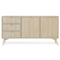 KOMMODE - Abeto Beige S158 - Eichefarben/Beige, Holz (158/80/38cm) - Möblo